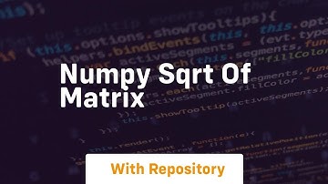 numpy sqrt of matrix