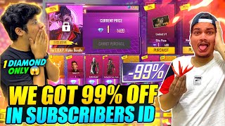 I Got 99% Off in MysteryShop Event in Subscriber Id Everything in 1 Diamonds-Garena Freefire