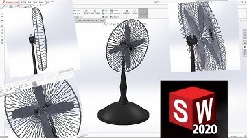 How to create 3d design of table fan on solidworks