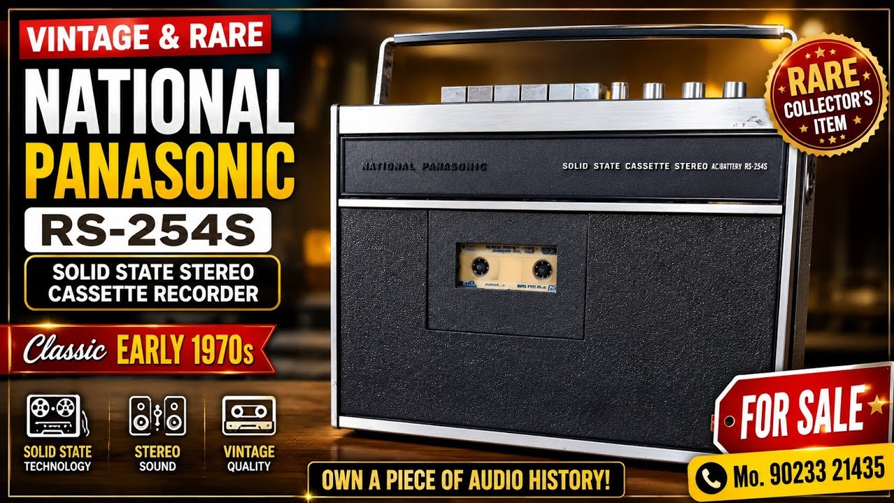Vintage National Panasonic RS-254S solid state stereo cassette