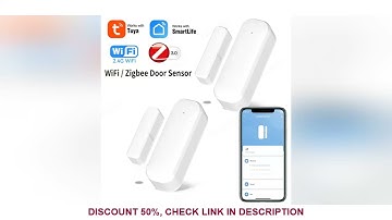 Tuya WiFi Zigbee Door Window Sensor Smart Home Security Protection Alarm System Door Open / Closed D