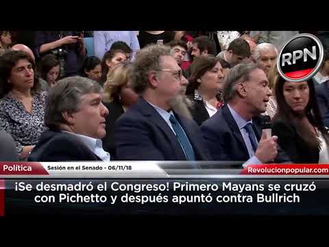 Mayans se cruzó a Pichetto, y después con Bullrich