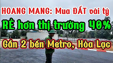 Đất nền giá bán rẻ hơn thị trường 40%| Gần 2 ga Metro| cách khu công nghệ cao 100m| Phú Cát, Hòa Lạc