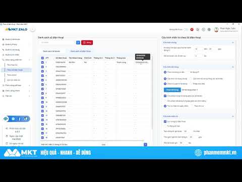 MKT ZALO 2025 - Hướng Dẫn Gửi Tin Nhắn Theo Tệp Số Điện Thoại Khách Hàng Tiềm Năng | Phần Mềm MKT