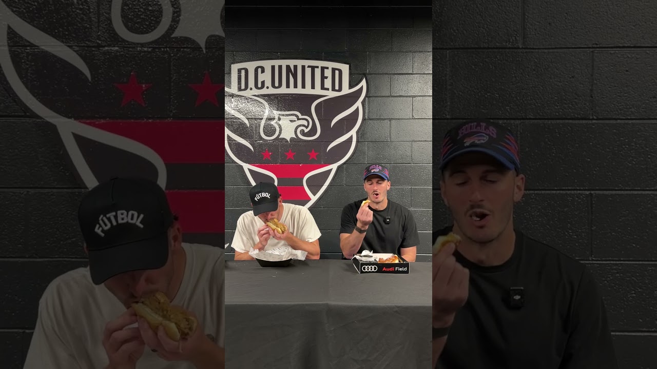 The players put our new German eats to the test! 🇩🇪 🥨 🌭  #dcunited #tastetest #friendly