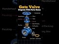 Gate Valve Diagram Explained | Parts Name &amp; Working | Civil Engineering Basics #gatevalves #shorts