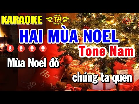 #2023 Hai Mùa Noel Karaoke Tone Nam ( D ) Nhạc Sống | Trọng Hiếu