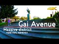 Walking tour, Gai Ave, Massive district, Yerevan, Armenia. 4K 60fps