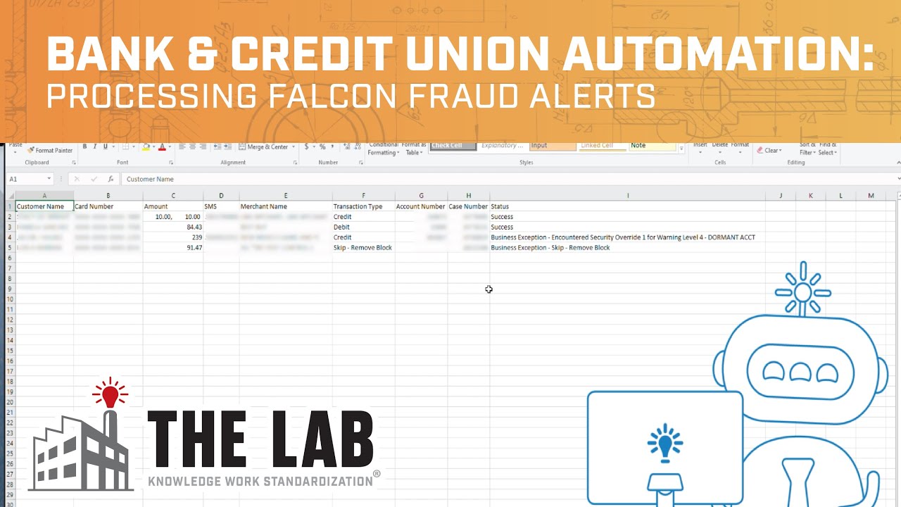 Bank & Credit Union Falcon Fraud Alert Processing Using AI and Robotic Process Automation