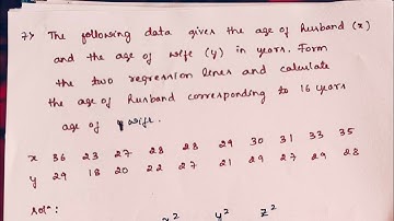 Coefficient of Correlation & Lines of Regression | Problem 7 | Statistical Methods