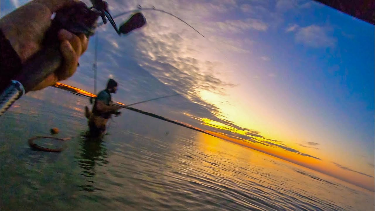 Sunset big speckled trout fishing! 