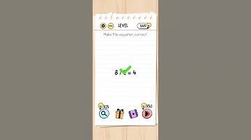 Brain Test Level 82 make this equation correct walkthrough solution