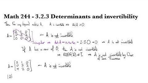 3.2.3 Determinants and invertibility