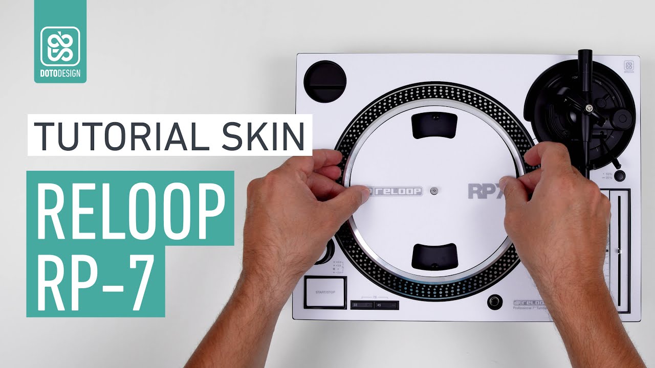 Reloop RP-7 Full White Skin - How to apply a turntable Skin | Tutorial Doto Design