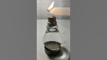 Fire Starter Hack: Magnifier Made from Bulb and Water!  #science #diy #shorts #scienceexperiment