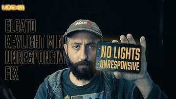 Elgato Keylight Mini Fix For Unresponsive Device - No LED Function, No Charging, Hardware Reset
