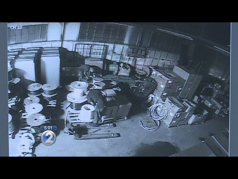 Copper theft caught on surveillance video