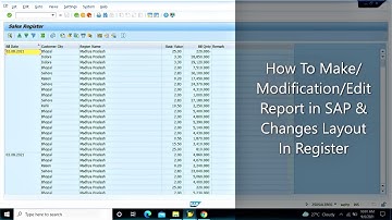 How to make Report in SAP : How to changes report in SAP : How to Edit Report in SAP :
