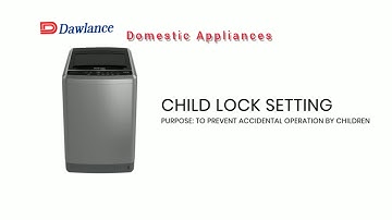 Top Load Washing Machine Child Lock Removal E5 Error