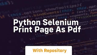 python selenium print page as pdf