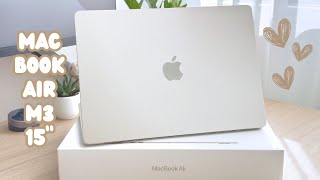 [UNBOXING VLOG] MacBook Air M3 15" (Starlight) | The First Time I Play A Horror Game 😱
