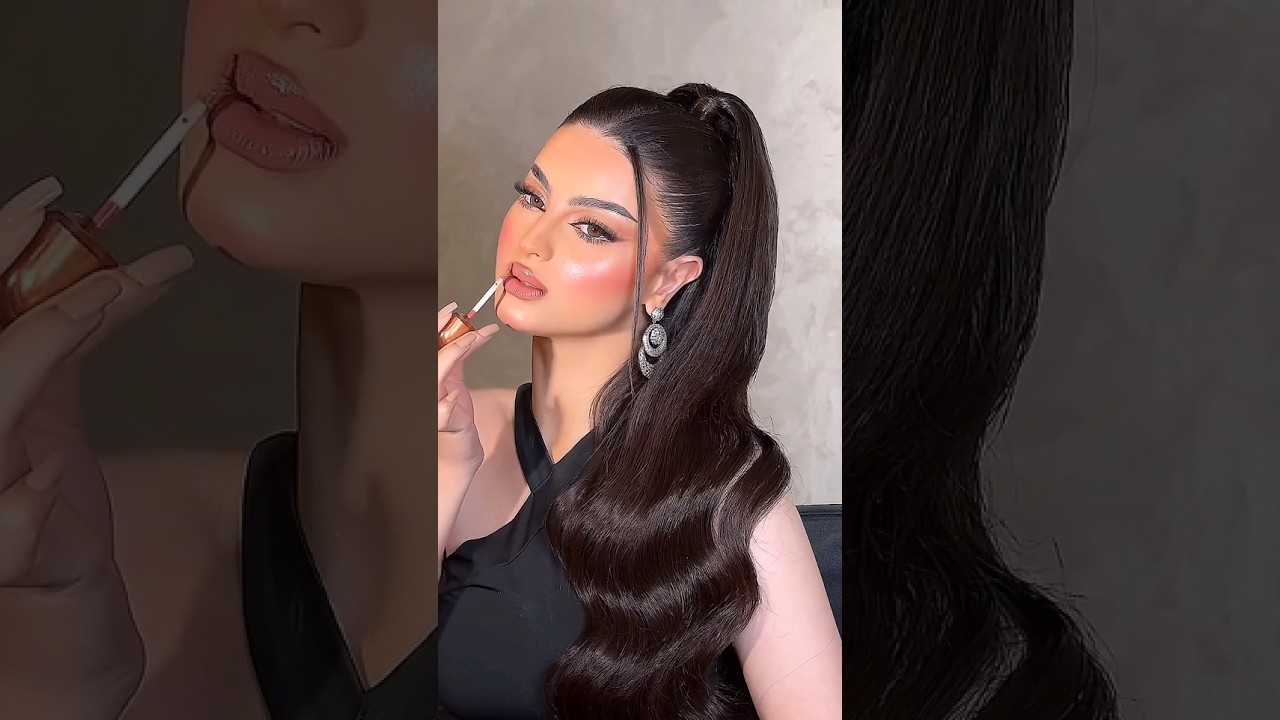 Flawless Glam with Glossy Lips Tutorial 💦💋🤩 