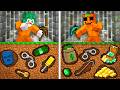 Cavé ITEMS Ilegales para Escapar de Prisión en Minecraft...