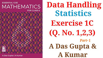 📊 Data Handling & Statistics | Class 6 Maths | Exercise 1C (Q. No. 1,2,3) | #icse #maths #statistics