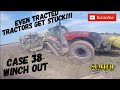 Even Tracted Tractors get stuck!!! Case 38- Winch Out