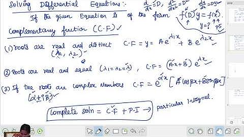 MA8151| Engg. Maths-1| Video-1| Unit-5| Method for finding complementary function for ODE,