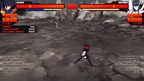 KILL la KILL -IF- Ryuko Matoi 2A/8A combo enders damage comparison.