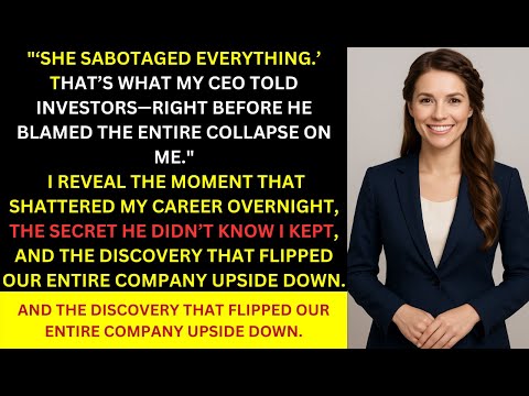 My CEO Told Investors I Was the Reason the Deal Failed — So I Played the Recording He... My CEO Told Investors I Was the Reason the Deal Failed — So I Played the Recording He...
