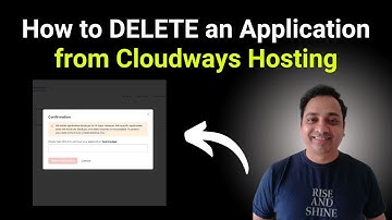 How to delete an Application from Cloudways Hosting