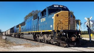 L&C Train 12 With L&C Leader 8784 At Chester SC On The L&C Mainline. 11-23-2020