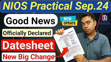 NIOS Practical Datesheet Declared Officially September 2024