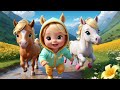🐴 Baby Horses Running in Flower Valley 🌸🌈 | Fun Learning Song for Kids