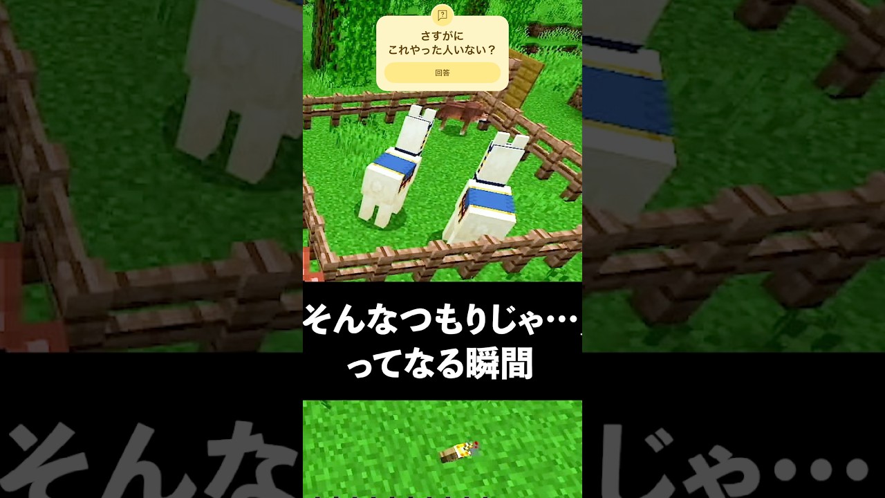 絶対みんな経験あるよね😭？ #Minecraft #マインクラフト #ミリしらマイクラ