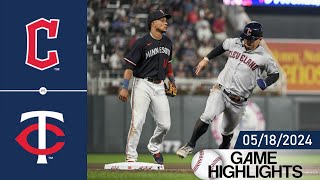 Cleveland Guardians vs Minnesota Twins GAME HIGHLIGHTS May 18, 2024 | MLB Highlights 2024