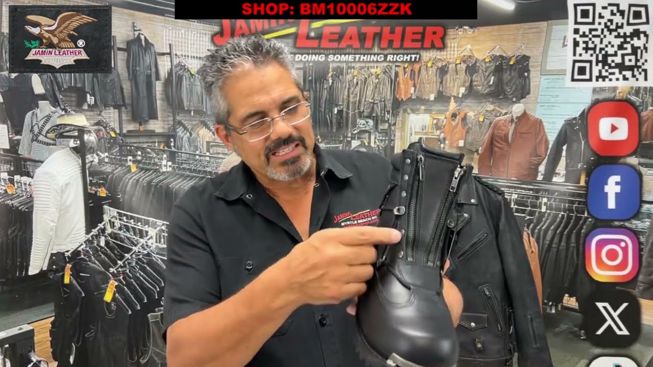 Men's Double Zipper Motorcycle Ankle Boot #BM10006ZZK – Jamin Leather®