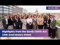 Highlights from GovEx's DATA Act 10th Anniversary Event | Wednesday, May 8th, 2024