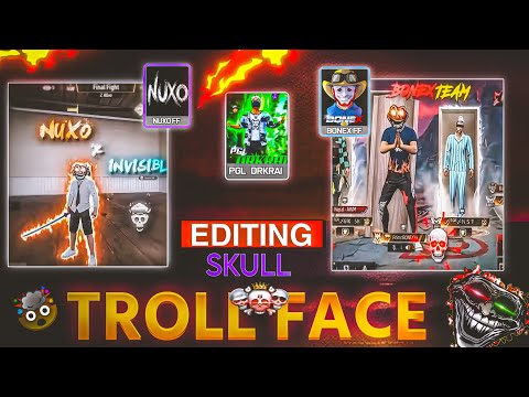Trending troll skull face shorts video editing ! Freefire next level troll face editing in capcut.