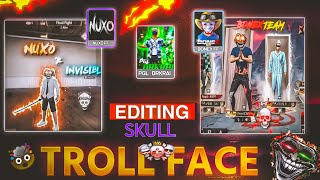 Trending troll skull face shorts video editing ! Freefire next level troll face editing in capcut. screenshot 4