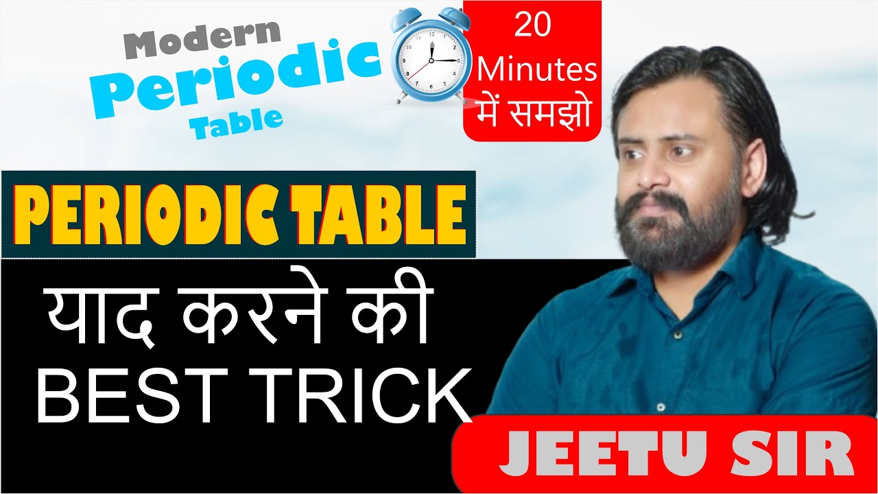 Periodic Table याद करने की BEST TRICK 🔥 | 20 Minutes में समझो | Modern Periodic Table | Jeetu Sir
