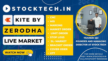 Zerodha Tutorial 2022 -Zerodha Kite Platform -Buy, Sell & GTT order By Zerodha- Live Demo in English