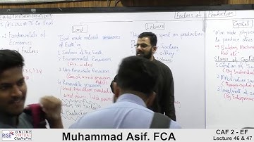 CA PAKISTAN CAF 2   M  Asif   Lecture 46 & 47 from RISE