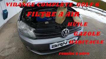 Où se trouve le filtre à gasoil sur une Volkswagen Golf 6 ?