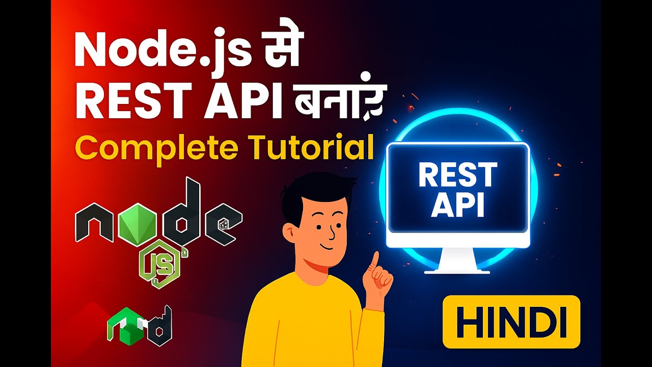 Create REST API Using Node.js Tutorial | Hindi - YouTube