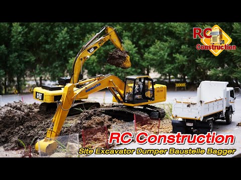 RC Construction Site Excavator Dumper Baustelle Bagger /สนามRCสุขสวัสดิ์30/RC Construction