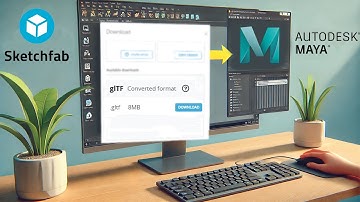 Sketchfab GLTF Download To Maya