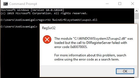 How to fix RegSvr32 error 0x80070005: The module was loaded but the call to DllRegisterServer failed